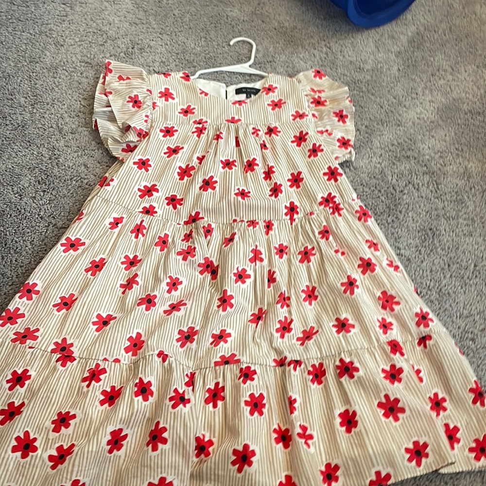 En saison large Pink flower dress